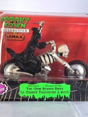 Lemax Spooky Town The Grim Reaper Rides Table Accent Retired Halloween 03829